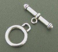 Toggle Clasp Plain 19mm 2 sets Antique Silver