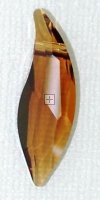 Swarovski Lily Pendant 30mm Smoked Topaz