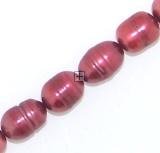 Freshwater pearls Rice 8mm ±44pcs Burgandy