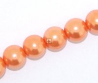Chinese Pearls Round 6 mm ±140pcs Brnt Orange