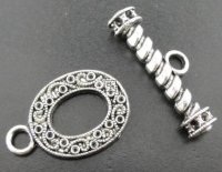 Toggle Clasp 34mm 2 sets Antique Silver