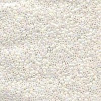 Miyuki Delica Beads Size 11/0 7.2g White Pearl AB