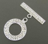 Toggle Clasp Large 29mm Antique Silver 5sets