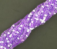 Seedbead 10 strand Necklace 11/0 Inside Purple