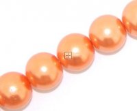 Chinese Pearls Round 8 mm ±104pcs Brnt Orange