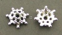 Beadcap 9mm Antique Silver 50pcs
