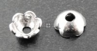 Sterling Silver Beadcap Flower 7mm 10pcs