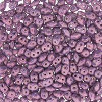 Czech MiniDuo Two-hole Beads 4x2mm 90 Beads Vega on Chalk