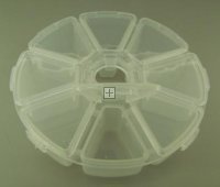 Organiser box 100mm round 8 compartments