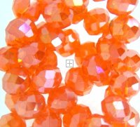 Crystal Glass Rondelle 4x6mm 95pcs Orange AB