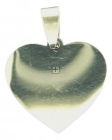 Pendant Heart 30mm 1pc Stainless Steel