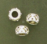 Spacer Dotted Ring 6 mm 10pcs Antique Silver