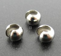 Crimp Covers Base Metal 4mm ±20pcs Antique Silver