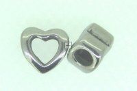Pandora Bead Without Screw 1pc Stainless Steel Heart