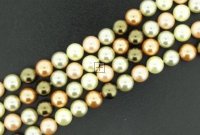 Shell Pearls Round 8mm ± 48 pcs Asst Col
