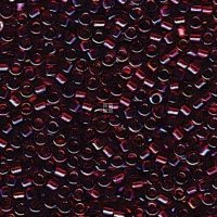 Miyuki Delica Beads Size 11/0 7.2g Red Lined Topaz AB