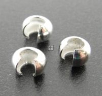 Crimp Covers Base Metal 5mm ±20pcs Ant Silver
