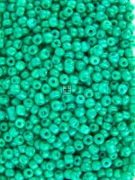 Seed bead Opaque Lustre 6/0 100g Green Turquoise