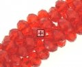Crystal Glass Rondelle 8x10mm ±70pcs Garnet