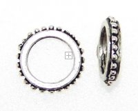 Spacer Ring Dotted 12mm Antique silver 10pcs