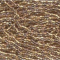 Czech Seed Beads Size 11/0 6-Strand Crystal Bronze Lined AB