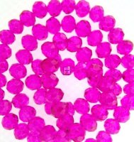 Crystal Glass Rondelle 8x10mm 70pcs Dark Pink