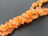 Glass Crackle Chips 5-8mm 90cm Str Tangerine