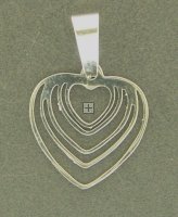 Pendant Assorted 1pc Stainless Steel Open Heart