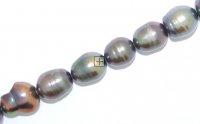 Freshwater pearls Rice 8mm ±45pcs Green