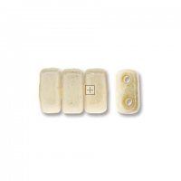 Czech Brick Beads 2-Hole 3x6mm 50pcs Opq Luster Champagne