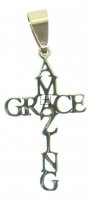 Pendant Amazing Grace 38mm 1pc Rose Gold Stainless Steel