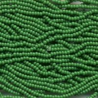 Czech Seed Beads Size 11/0 6-Strand Apple Green Opaque