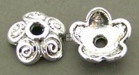 Beadcap Antique silver 10mm Scroll 20pcs