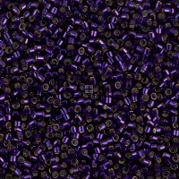 Miyuki Delica 11/0 7.2g Silver Lined Dark Purple