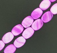 Shell Bead Rectangle 15x20mm ±10pcs Pink