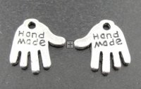 Charm Antique silver hand "handmade" 20pcs