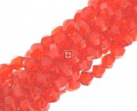 Crystal Glass Faceted Twist 10mm 72pcs Pomegranite Luster