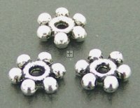 Spacer Daisy 8mm 30pcs Antique Silver
