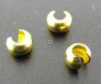 Crimp Covers Base Metal 5mm ±20pcs Gold Plated