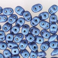Czech MiniDuo Two-hole Beads 4x2mm 90 Beads Metalic Suede Blue