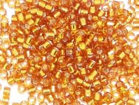 Miyuki Delicas 11/0 7.2g Silverlined Marigold Lustre