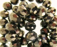Crystal Glass Rondelle 3x4mm 105cs Cocolate