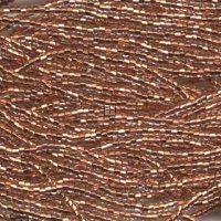 Czech Seed Beads Size 8/0 6-Strand Crystal Copper Lined