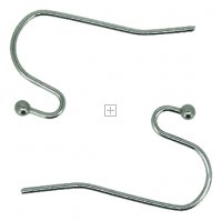 Earring Wire With Ball 4pcs Stainless Steel
