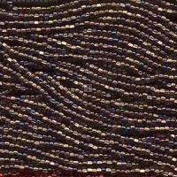 Czech Seed Beads Size 8/0 6-Strand Black Diamond CL AB