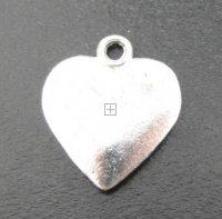 Charm Antique silver Heart 16x14mm Appro 10pcs