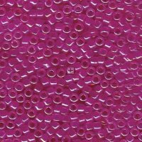 Miyuki Delica Beads Size 11/0 7.2 Fuchsia Lined Opal AB