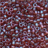 Miyuki Delica Beads Size 11/0 7.2g Transparent Rasberry AB