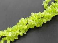 Glass Crackle Chips 5-8mm 90cm Str Peridot