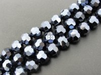 Crystal Bead Multifaceted Round 8mm 27pcs Hematite